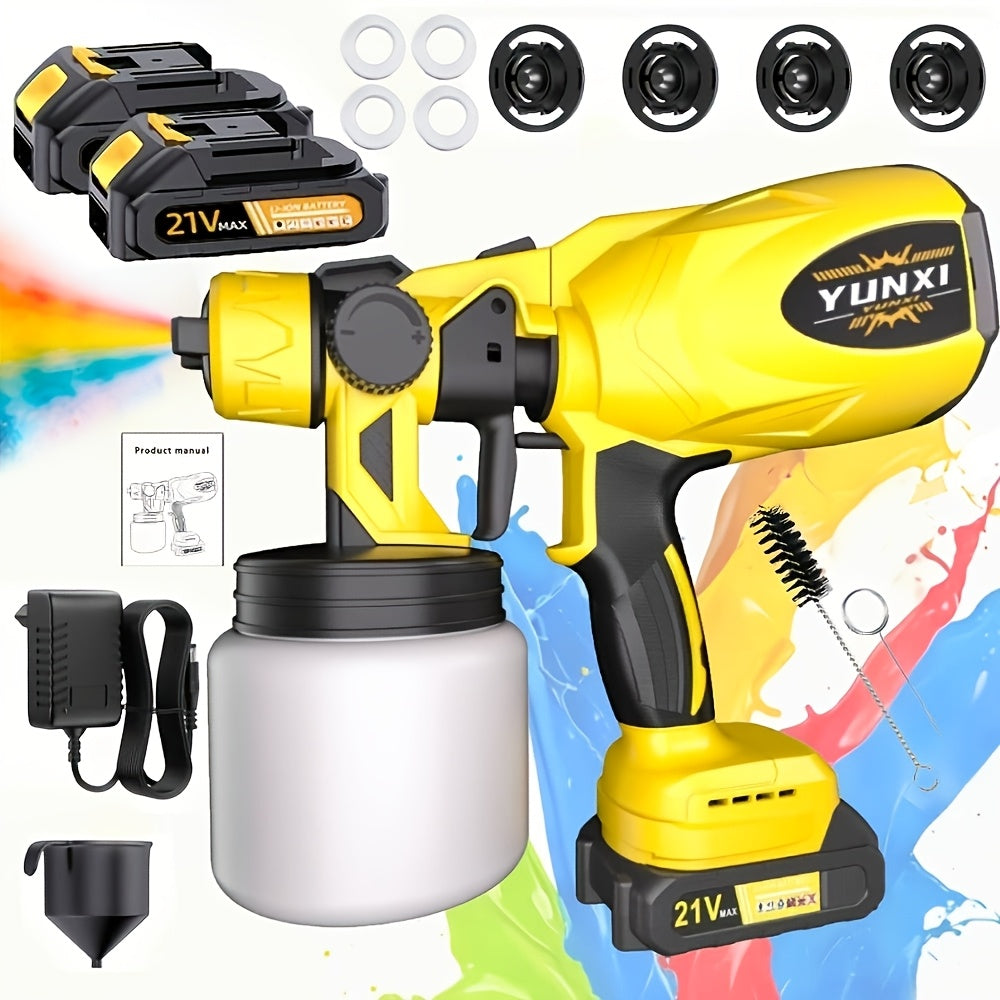 Pistola de pintura | Pistola de pintura inalámbrica con batería de litio 2026, pintor eficiente, revestimiento de pulverización preciso, equipada