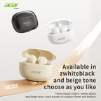 Auriculares Bluetooth | [Producto Oficial Acer] Auriculares Intrauditivos Inalámbricos TWS | Estéreo con Graves Profundos | Baja Latencia para