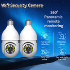 2pcs/4pcs Cámaras de Seguridad con Bombilla Controladas por la App Ease Life - Wifi Inalámbrico Interior Exterior (5Ghz), Vista de 360°, Casquillo E27, FHD 1080P, Visión Nocturna a Todo Color, Detección de Movimiento para la Seguridad del Hogar
