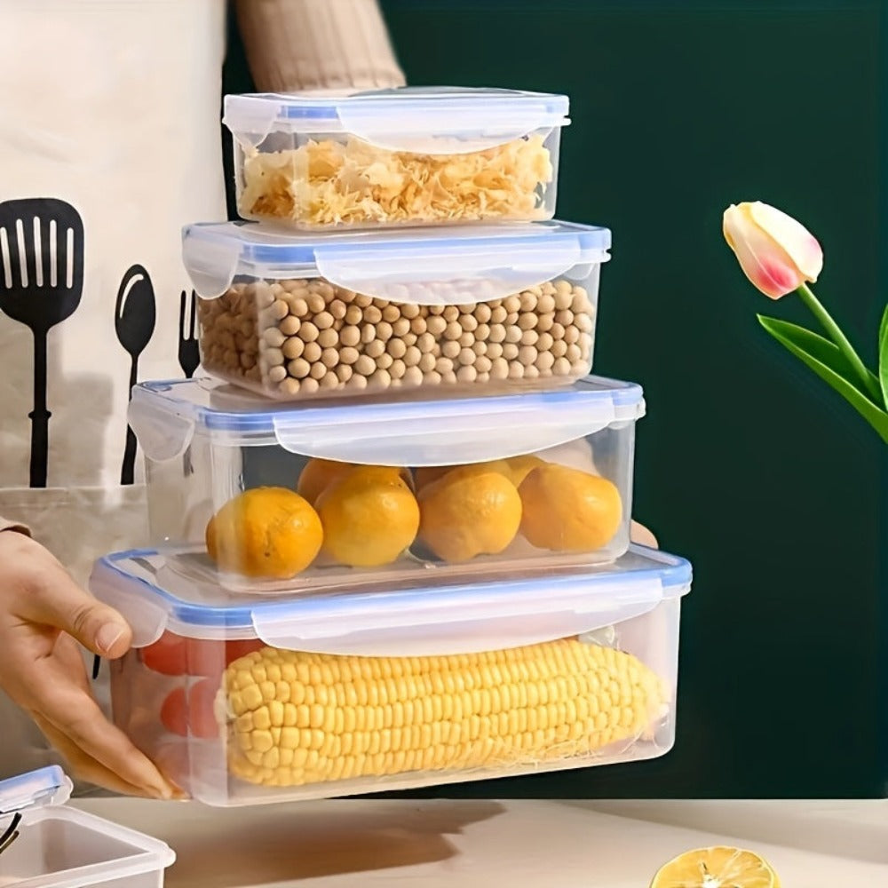Juego de 48 recipientes para guardar alimentos, loncheras, fiambreras con tapa fácil de cerrar (24 tapas y 24 recipientes) - Contenedor de plástico sellado para uso en salas de alimentos, viajes, equipo para exteriores, para la escuela, organización de la