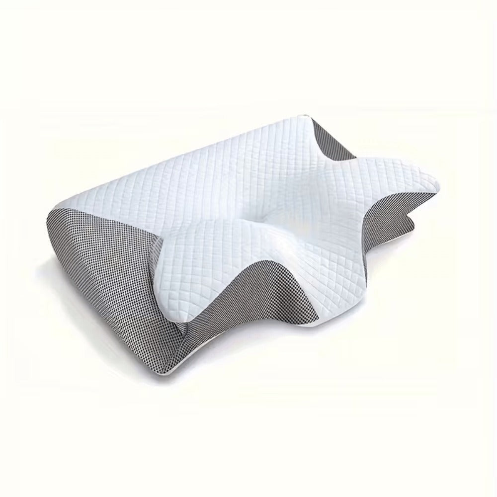 Almohada de Cuello de Esponja Viscoelástica para la Comodidad del Hogar, Adecuada para Quienes Duermen de Lado, de Espalda y de Busto - Diseño Contorneado, Soporte Suave y Robusto, Negra, Relajación de Hombros, Sólida, Regalos Perfectos para Navidad y Año