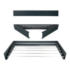 Mikomika Tendedero Plegable Montar en Paredes - Retrctil - Tendedero Plegable de 80cm para Interiores o Exteriores -y Compacto Que Ahorra de Espacio, Capacidad para 30Kilos, Cuenta con 6 barras de 80cm aluminio de alta resistencia (T001 1999)