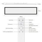 Panel LED Comercial 100X25Cm Regulable – Panel de Techo Largo RGB que Cambia de Color, Luz de Techo Plana para Oficina con Control Remoto, Lámpara de Techo Negra Rectangular Grande para Sala de Juegos, Sala de Estar, Oficina