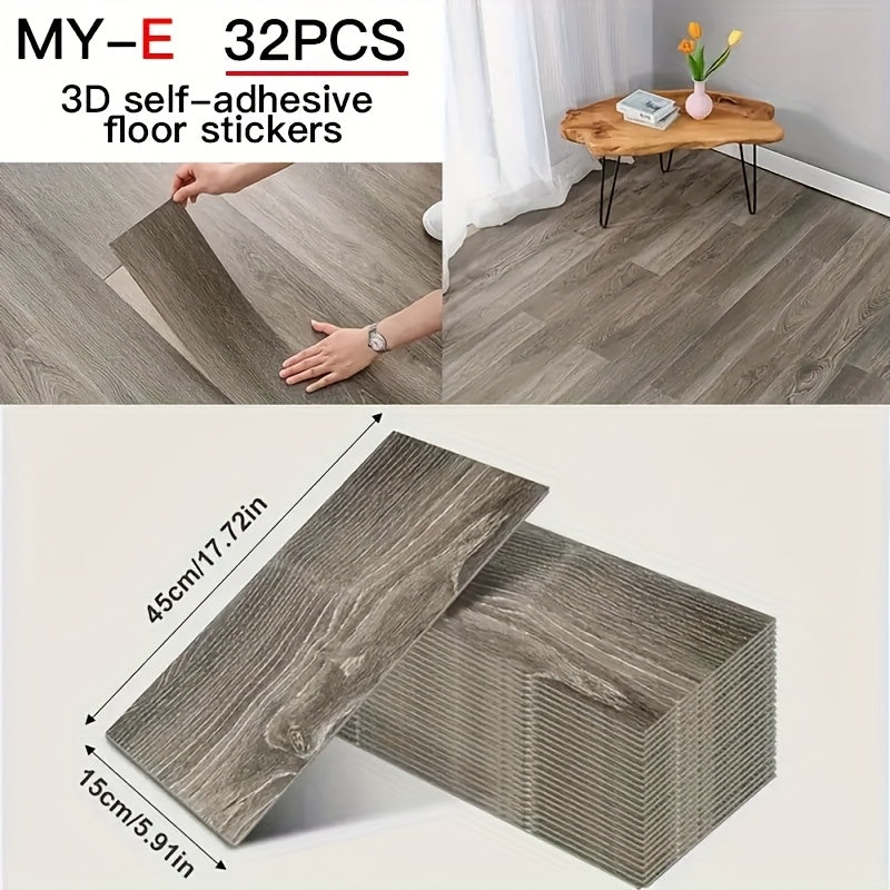 Pack de baldosas de vinilo para suelo 32 piezas de madera | Para cocina, baño y sala