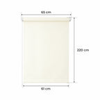 Persiana Enrollable para Ventana • CREMA • 32 tamaños • BOJANEK MINI PERSIANA ENROLLABLE • soportes ajustables • instalación sin taladro • persiana con mecanismo de cadena • cubierta protectora solar • ideal para salas, dormitorios, cocinas, oficinas • pe