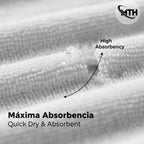 Toalla de playa grande de algodón 97% ALGODÓN 3% POLIÉSTER – XL 100x180cm Secado rápido, absorbente y ligera para piscina, playa y viajes. Diseños con estampado de rayas y tenis.