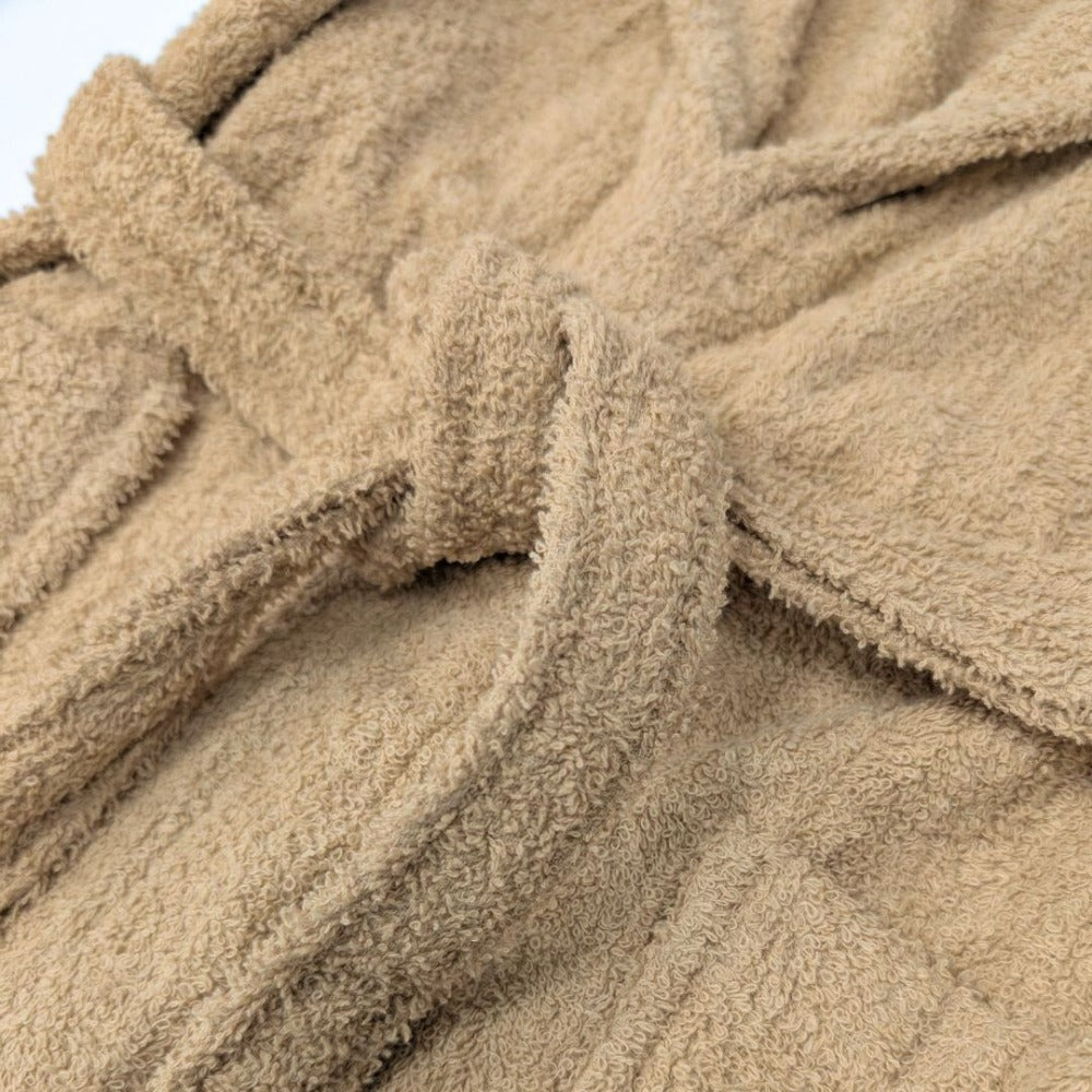 Albornoz de Algodón 450g Unisex para Baño con Cinturón y Bolsillos