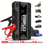 Arrancador de batería KOPUO 3000/5000A opcional 9000A, máquina todo en uno con bomba de aire de 150 PSI: arrancador de emergencia con función de iluminación, apto para coches de gasolina de 12V 10L y diésel de 8L - Accesorios y herramientas para coche - p