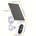 4pcs LaxiHub Cámara de Seguridad Inalámbrica FHD, Cámara Wi-Fi para Exteriores, Rastreo de Movimiento con IA, IP65, Visión Nocturna en Color, Audio Bidireccional para Seguridad de Bebés y Mascotas, Acceso Remoto por App, Almacenamiento en SD/Nube