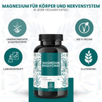 Cápsulas de Bisglicinato de Magnesio – 2400 mg de Bisglicinato de Magnesio por Dosis Diaria – 300 mg de Magnesio Elemental – 180 Cápsulas – Vegano