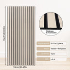 Juego de 4 paneles acústicos, paneles de pared, rejilla autoadhesiva, panel absorbente de sonido, 115x55 cm