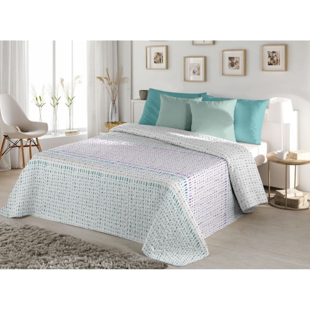 Colcha Reversible de Verano Bouti, Edredón de Microfibra Estampado, Ligera y Transpirable para Todas las Estaciones, Manta Fina para Primavera y Verano (Sin Fundas de Almohada)