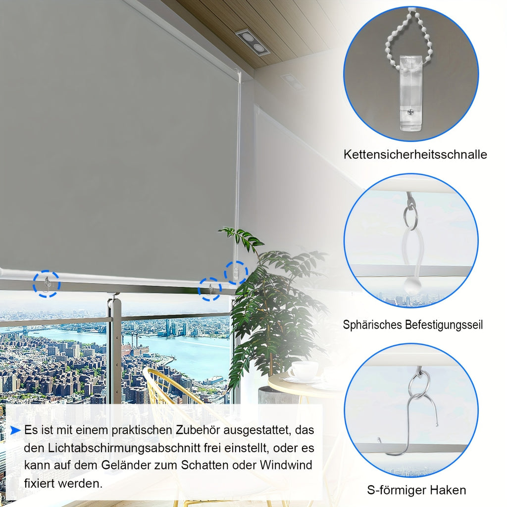 Estores Enrollables Verticales Para Balcón - Oscurecimiento, Protección UV, Térmico Reflectante