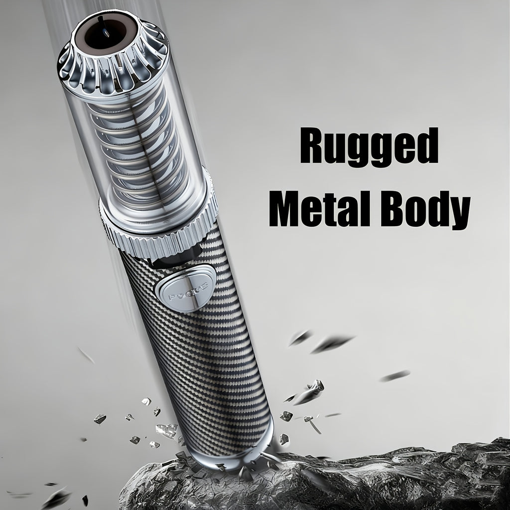 Encendedor recargable | Encendedor de metal, potente, grande, con diseño de salida de vórtice visible, pulido, resistente al viento, recargable