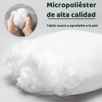 Relleno de Cojín Decorativo 45x45cm - Fibra Hueca Siliconizada (4 Unidades) para Sofá, Cama o Coche
