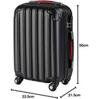 MONZANA® Maleta Rígida Baseline M Color Negro Equipaje de Viaje 34L peso 2,25Kg con ruedas 360° trolley 2 asas valija