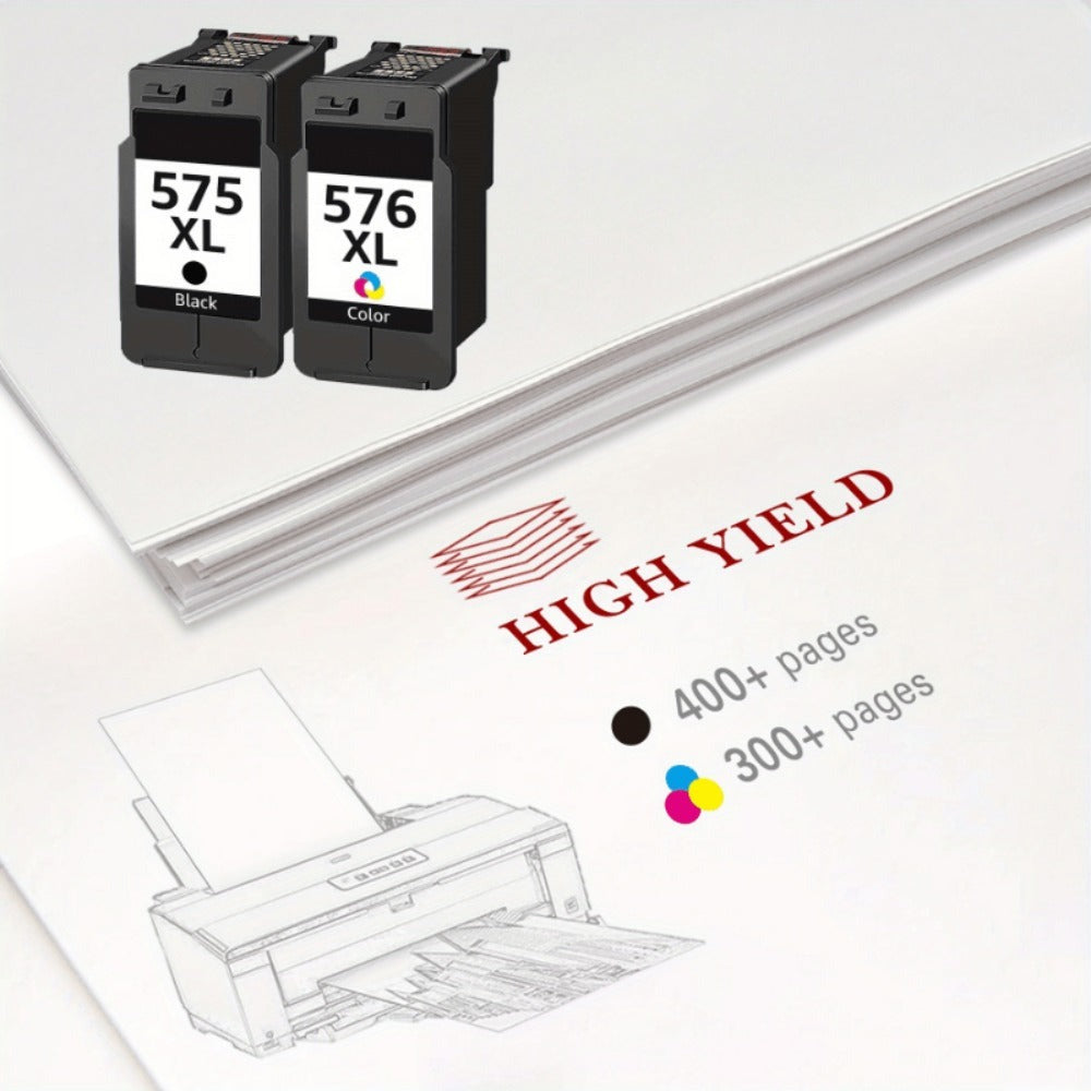 Cartuchos de Tinta 575 XL 576 XL Compatibles con Canon 575 576 Cartuchos de Tinta y Color para Canon PIXMA TS3550i TR4750i TR4751i TS3551i Paquete de 2