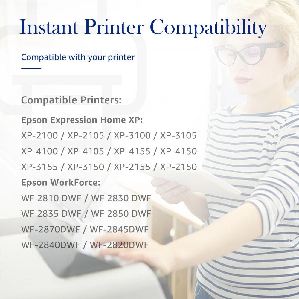 Cartuchos de Tinta Compatibles para Epson 603XL - Tanques de Tinta de Alto Rendimiento XL de Repuesto, Adecuados para Impresoras Epson Expression Home XP-2100/XP-2105/XP-3100/XP-3105/XP-4100/XP-4155 y Workforce WF-2810/WF-2830/WF-2835/WF-2850 (Marca Compa