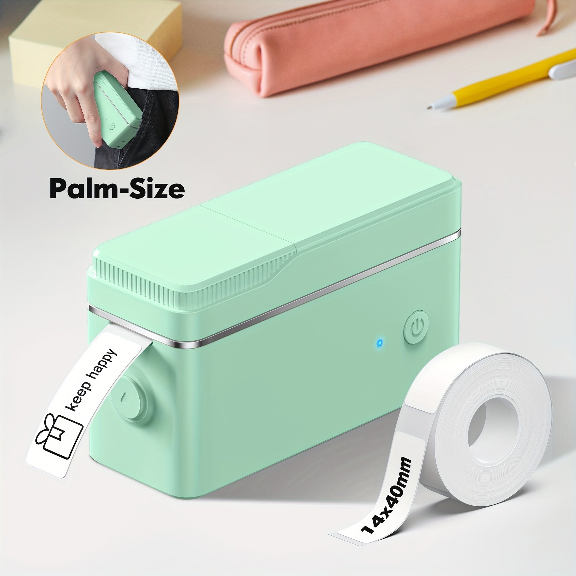 Impresora de etiquetas | Impresora de etiquetas portátil inalámbrica P31B - Mini impresora de stickers de mano para IOS/Android, no requiere