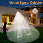Luz solar LED con sensor de movimiento 4 piezas | Para jardín, patio, garaje y seguridad exterior