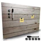 BAKAJI Pizarra Blanca Magnética con 5 Imanes y 1 Marcador, Tablero de Notas Montado en la Pared, Ideal para Cocina, Sala de Estar, Entrada, 60 x 40 cm