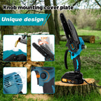 Jemi Tool Mini Motosierra 15.24cm con Batería 1/2 X 21V, Potente Motosierra Eléctrica Pequeña Portátil de Mano con Lubricador Automático, Ligera, 1.0 KG, de Mano, Fácil para Podar, Cortar, Recortar