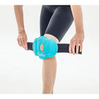 Pack de 2 x Rodillera térmica - bolsa gel frío para lesiones. Hielo para lesiones reutilizable (rodillera ligamento y menisco) con banda ajustable. Rodillera frio calor