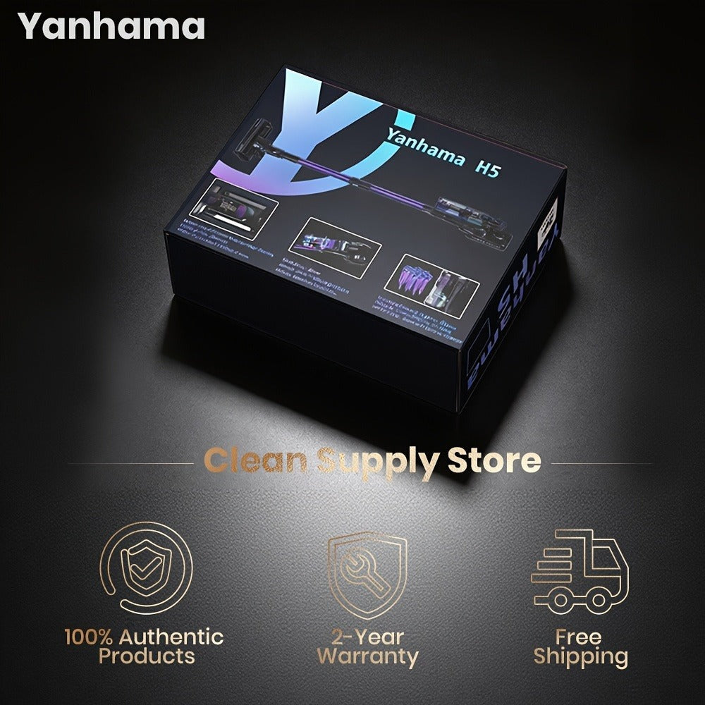 Yanhama Aspiradora Inalámbrica Recargable de 780W y 80Kpa, Nueva Versión, Ideal para Limpieza Profunda de Hogares, Automóviles y Oficinas, con Aspiración Potente, 8 en 1 Vertical con Faros LED, Perfecta para la Limpieza de Primavera