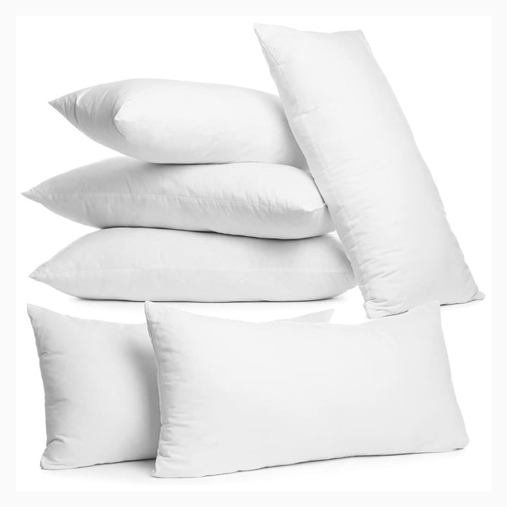 Tesosy Pack 4 / 6 Relleno de Cojin Relleno de Fibra Virgen Hueca Siliconada Suaves y Indeformable, Relleno para Cojines de Sofa o Almohadones