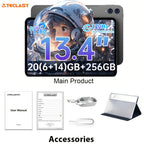 Tabletas Android | TECLAST T65 Tablet 13.4" Inch, Top Gaming 120Hz Tablet Unisoc T7280 Octa-Core 2.2GHz CPU, Android 16 Max 20GB(6+14/8+12) RAM