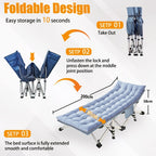 Cama de campaña plegable extragrande para adultos, con colchón grueso, 300 kg-400 kg, cama de exterior de alta resistencia con bolsa de transporte, cama portátil para viajes al aire libre, camping, playa, vacaciones