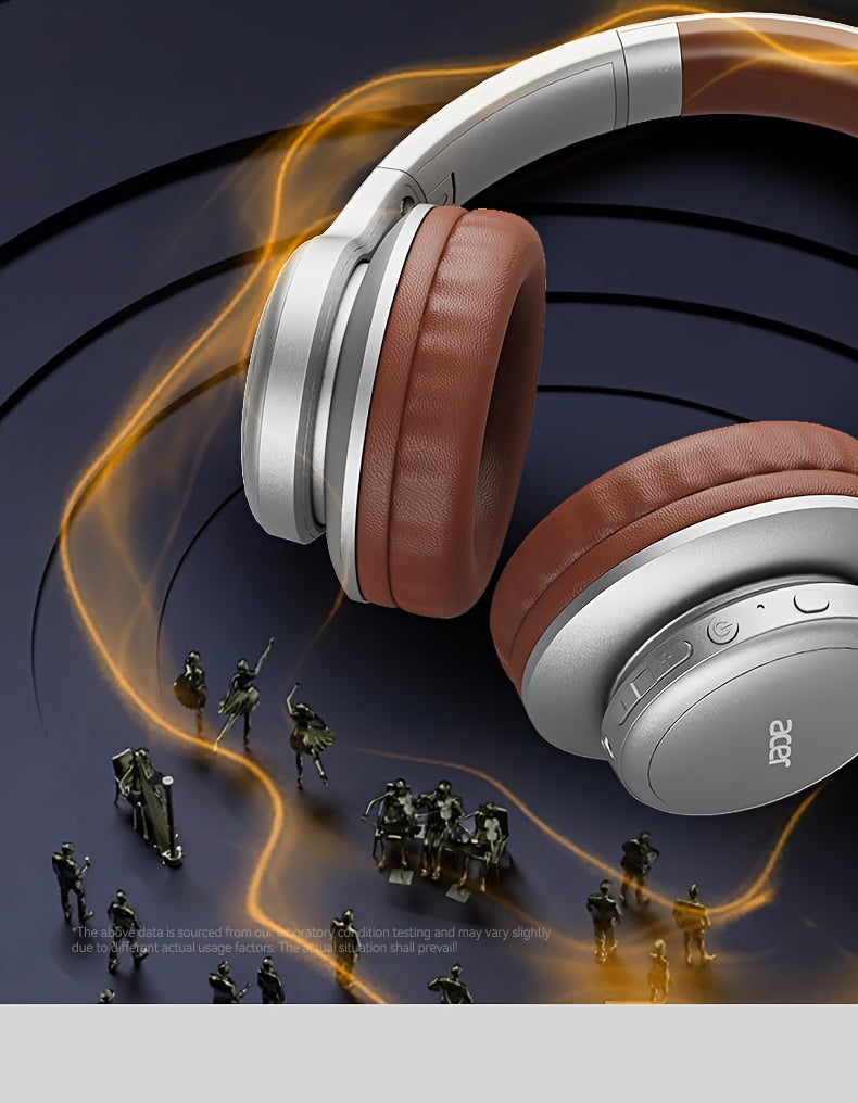 Auriculares Bluetooth | [Producto Oficial Acer] Auriculares Over-Ear Acer OHR559 OWS con Sonido Envolvente ACS, Bajos Potentes, Batería de Larga