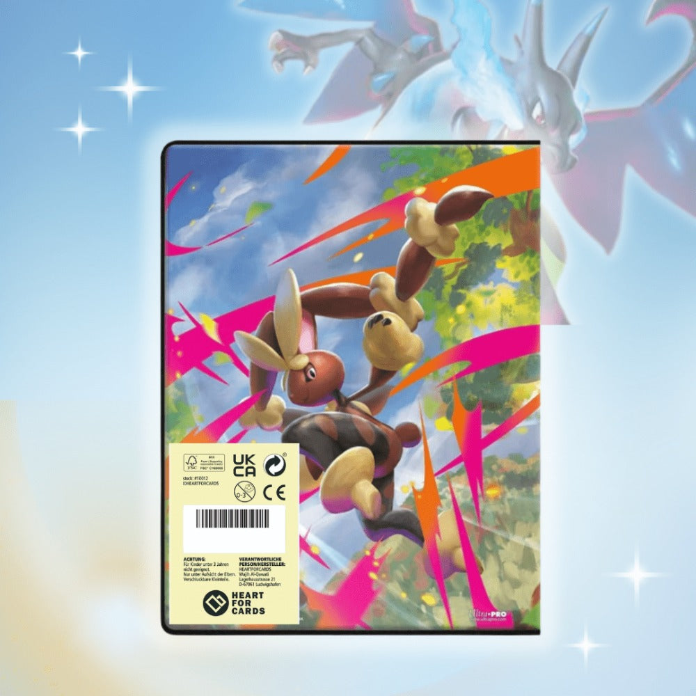 Pokémon ME02 - Portafolio de 9 Bolsillos - Carpeta Oficial de Coleccionista para Almacenamiento Seguro de Cartas de Pokémon, Ideal para Coleccionistas y Jugadores