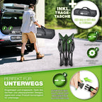 Tillvex® Cama Plegable para Camping con Bolsa de Transporte, Soporta Hasta 200 kg, Cama Extra Ancha para Camping, Cama de Campaña, Cama de Pesca para Uso en Exteriores e Interiores, Cama Plegable para Invitados, Portátil para Jardín, Camping, Pesca, Festi