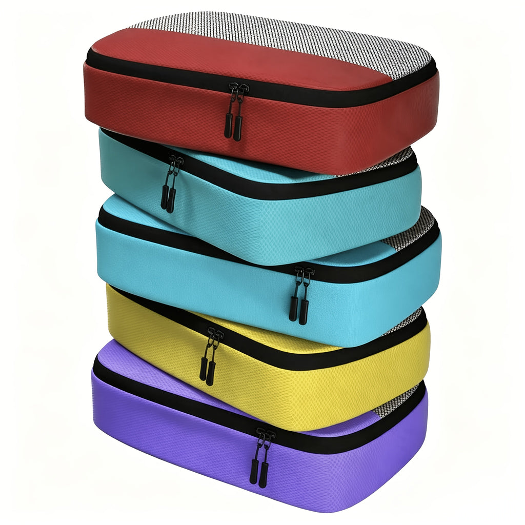 Juego de 5 Bolsas de Almacenamiento de Colores en Tamaños S, M, L, Disponibles en Tres Tamaños