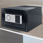 Caja fuerte | Caja Fuerte de Acero Pesado para Hogar y Oficina 12L/22L/34L con Teclado Electrónico e Inserción Clave, Gran Capacidad Montable en