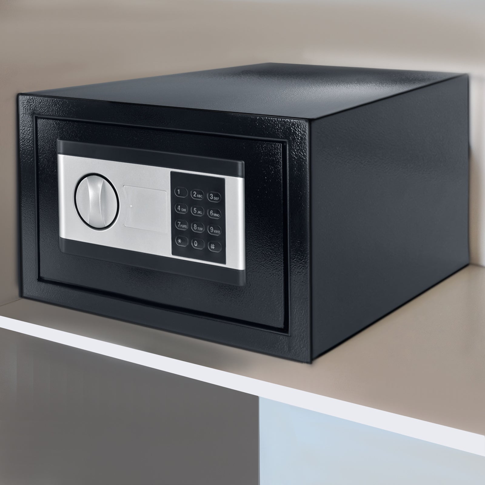 Caja fuerte | Caja Fuerte de Acero Pesado para Hogar y Oficina 12L/22L/34L con Teclado Electrónico e Inserción Clave, Gran Capacidad Montable en