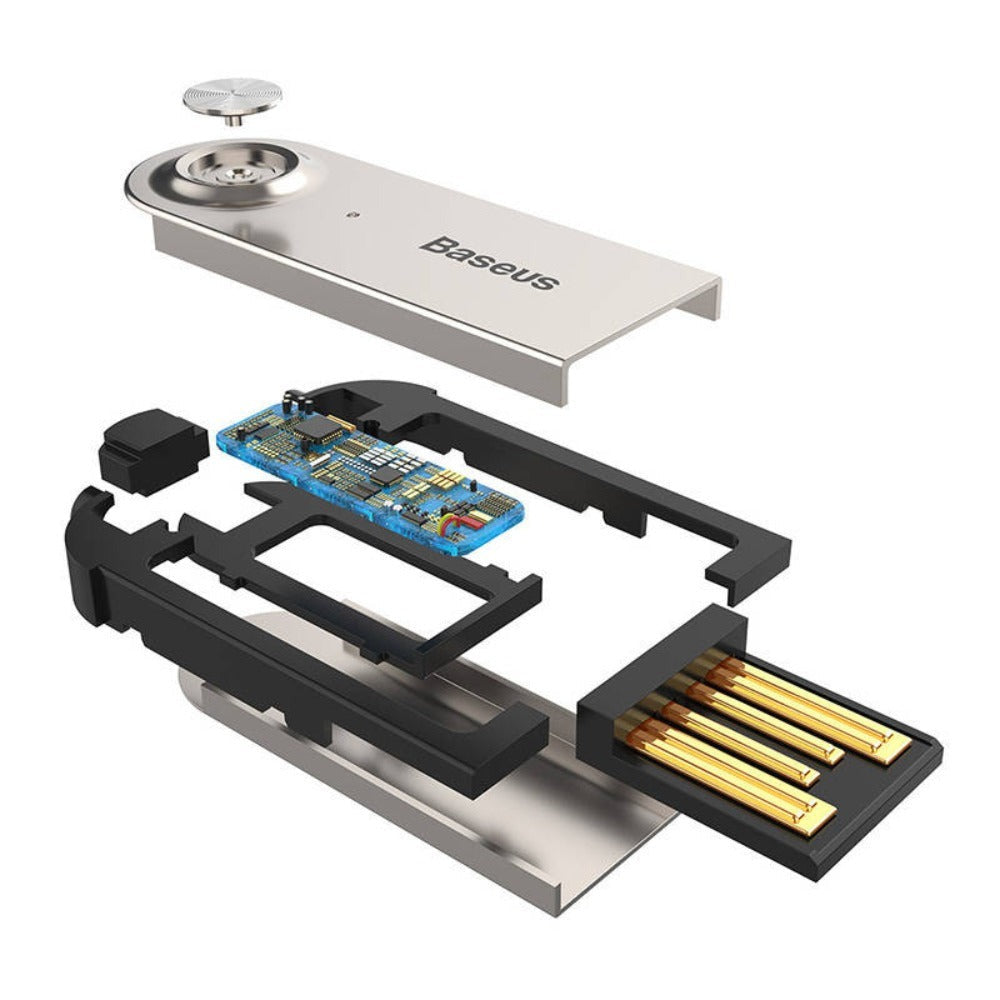 Adaptador de audio Bluetooth 5.0 Baseus USB - AUX, conexión de audio inalámbrica, negro, alta calidad, compatible con la mayoría de los dispositivos.