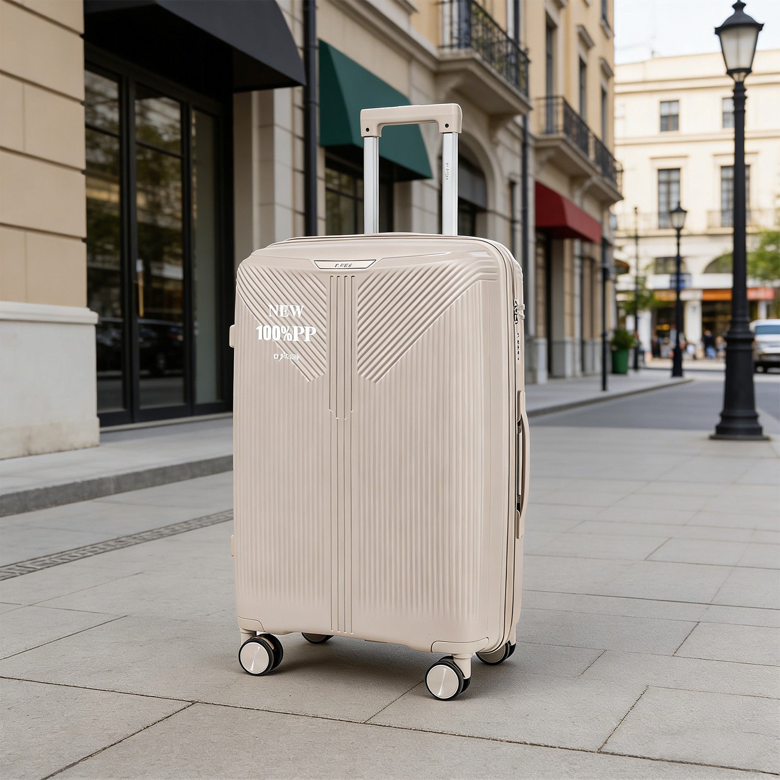 Maleta de PP de 24 pulgadas con ruedas silenciosas y suaves, y cerradura de combinación antirrobo, ofrece viajes seguros y silenciosos. Duradera, ligera y fácil de manejar, ideal para viajes de larga distancia, escapadas cortas, salidas diarias y todas la
