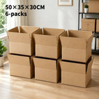 Cajas de cartón | Paquete de 10/Paquete de 5 | Adecuadas para mudanzas, almacenes y transporte | Con asas | Fáciles de manejar | Súper duraderas | 40×25×20CM, 50×29×30CM, 50×35×30CM | Paquete de 5 o 10