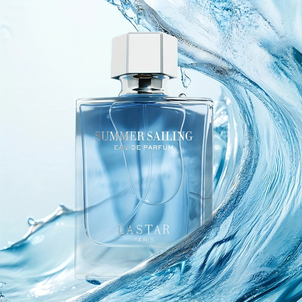 Perfume LASTAR de 50 ml para mujer y hombre - Aroma acuático a agua de mar con madera de cedro, pachulí y cítricos, fragancia de larga duración de 4 a 6 horas, empaque en caja de regalo, Eau de Toilette para uso diario, citas y desplazamientos, regalos