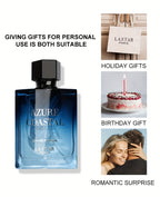 Colonia para Hombres Ocean, Fragancia Exclusiva de Océano, La Combinación Perfecta de Brisa Marina Fresca y Aroma de Madera, Ideal para Citas y Uso Diario, Muestra el Encanto Profundo del Hombre, Frescura Duradera, Caja de Regalo, Excelente Regalo para el