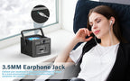 Reproductor portátil de CD y casete para música, radio y grabación
