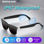 Gafas de audio inteligentes multifuncionales con tecnología de onda sonora incorporada, altavoz lineal, compatibles con llamadas inalámbricas, contestar llamadas, rechazar llamadas, escuchar música con gafas, control de fotos, batería grande de 85mAh*2, b