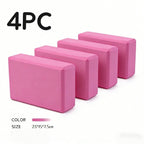 4pc - Bloque de yoga de alta densidad - ladrillo de soporte sólido de yoga negro / Rosa / verde / morado / negro, ladrillo de yoga universal para hombres y mujeres, ladrillo de yoga ligero de 500g, adecuado para fitness, baile, estiramiento, peso ligero,