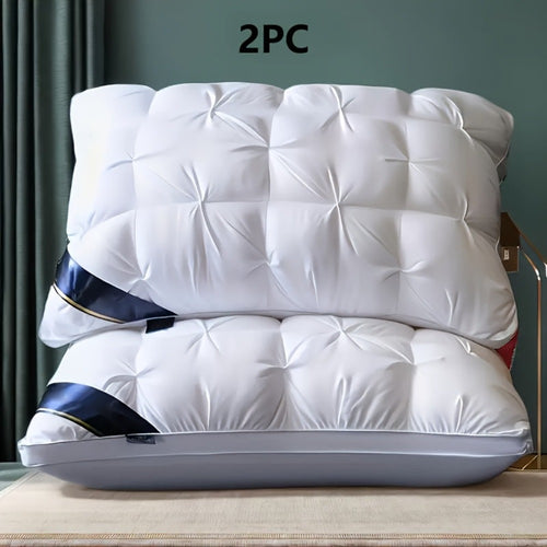 Almohada de Lujo 4/2/1 Calidad de Hotel Cinco Estrellas, Almohada de Soporte para la Columna Cervical para un Sueño Profundo, Almohada de Ropa de Cama Saludable para el Hogar, Adecuada para RVs, Salas de Estar, Dormitorios, Decoración del Hogar Exquisita,