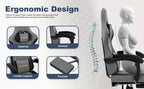 Silla de Oficina Ergonómica SYMINO, Ajustable, Cómoda, Cojín de Látex, Adecuada para Uso en Oficina, Reduce la Fatiga Durante el Sentado Prolongado, Altura Ajustable