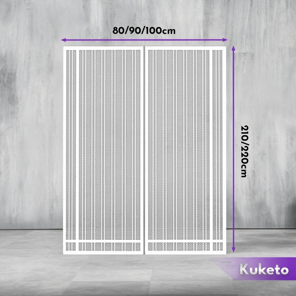 Mosquitera - Magnética Multidimensional para Puertas y Ventanas de Balcón - Mosquitera con Cierre Automático - Variantes de Ancho 80-160 Cm - Longitud 210/220 Cm - Diferentes Colores - para Hogar, Apartamento y Balcón - Protección contra Moscas y Mosquito
