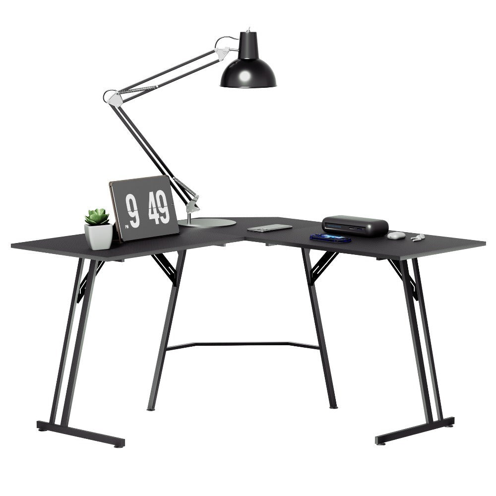 Escritorio de Esquina para Gaming 120x120cm, Escritorio en Forma de L, Mesa de Computadora para Oficina y Hogar, (con/sin Soportes para Monitor)