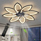 Ventilador de techo con iluminación para dormitorio y sala de estar | 66W y control remoto